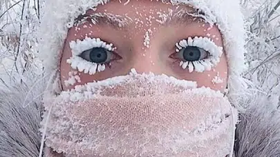 Yakutsk’ta dondurucu soğuk: Termometreler eksi 45 dereceyi gördü