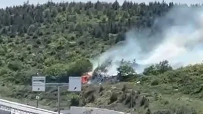 İstanbul Arnavutköy’de ormanlık alanda yangın çıktı