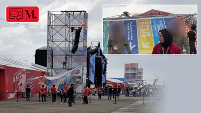 KKTC'de TEKNOFEST alanında reklam panosu devrildi: 3 kişi yaralandı
