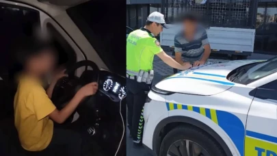 Kayseri'de 10 yaşındaki oğluna araç kullandıran babaya 21 bin TL ceza