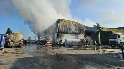 Adana'da geri dönüşüm fabrikasında sabaha karşı yangın çıktı