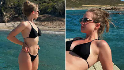 İpek Filiz Yazıcı'dan siyah bikinili tatil paylaşımı