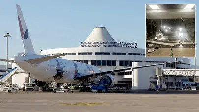 Antalya Havalimanı’nda asma tavan çöktü: Bir yolcu hafif yaralandı