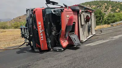 Diyarbakır Ergani’de itfaiye aracı devrildi: 1 itfaiye eri hayatını kaybetti