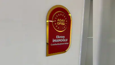 Ekrem İmamoğlu’nun "Cumhurbaşkanlığı Aday Ofisi"nin isimliği asıldı