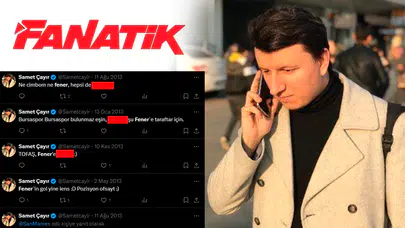 Fanatik Gazetesi Fenerbahçe muhabiri Samet Çayır’ın Fenerbahçe'ye hakaret ettiği paylaşımlar ortaya çıktı!