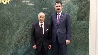 Eski CHP Genel Başkanı Hikmet Çetin, Murat Kurum'u ziyaret etti