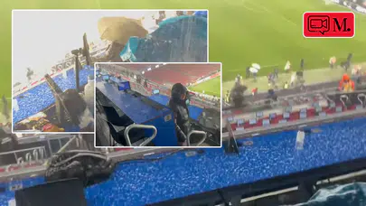 Camp Nou yağmur sınavından kaldı: Sağanak basın tribününü vurdu