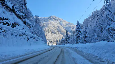 Kar, Doğu Karadeniz'de ulaşım krizine yol açtı:  525 yerleşim yerine gidilemiyor