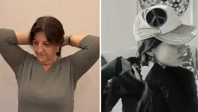 DEM Parti’nin “saç örme” eylemine Belçim Bilgin’den destek geldi