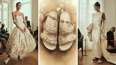 Birkenstock ve Danielle Frankel'den gelinler için ezber bozan iş birliği: Düğün ayakkabısı yerine düğün terliği geliyor