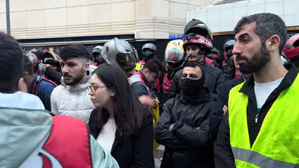 Yemek Sepeti kuryeleri hak arayışı için Şişli’de eylem yaptı