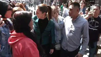 Meksika Devlet Başkanı Sheinbaum'a sokak ortasında taciz!