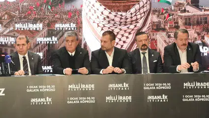 TÜGVA’nın Gazze yürüyüşü toplantısına Serdal Adalı ve Dursun Özbek katıldı, Sadettin Saran yer almadı