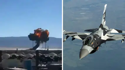 ABD Hava Kuvvetlerinin gösteri uçağı düştü