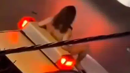 İran'da çıplak kadın protestocu, polis arabasının üzerine oturarak eylem yaptı!