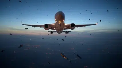 Kontrolsüz uzay çöpleri uçaklarla çarpışma riski oluşturuyor