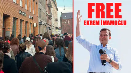 Danimarka’da İmamoğlu protestosu: “Türkiye'nin Belarus ya da Rusya'ya dönüşmesine izin vermeyeceğiz”