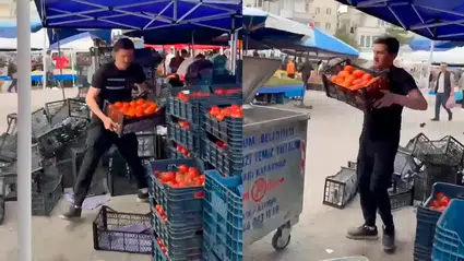 Domatesleri çöpe döken pazarcıya milyon liralık para cezası geliyor