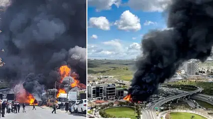 İkitelli Organize Sanayi Bölgesi'nde kimya deposunda büyük yangın: Patlama riski ve güvenlik önlemleri alındı