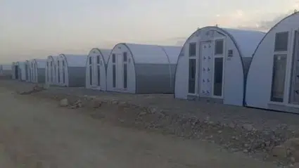 Türkiye sınırında Gazelliler için iki büyük çadır kent hazırlığı