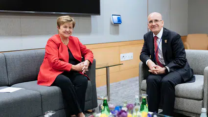 Mehmet Şimşek, IMF Başkanı Georgieva ile görüştü