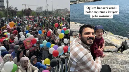 Kanseri yenen minik Ali Asaf için Sancaktepe’de umut dolu balon etkinliği
