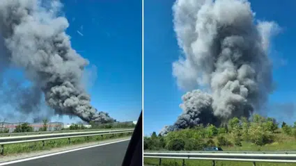 Tekirdağ’da fabrika yangını: Dumanlar gökyüzünü kapladı!
