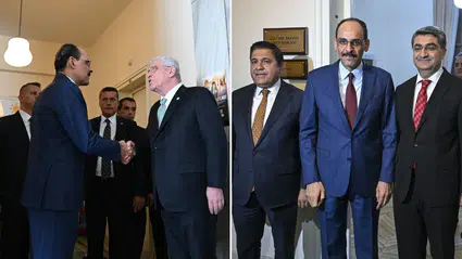 MİT Başkanı İbrahim Kalın, Meclis’te İYİ Parti ve Yeni Yol Partisi ile görüştü