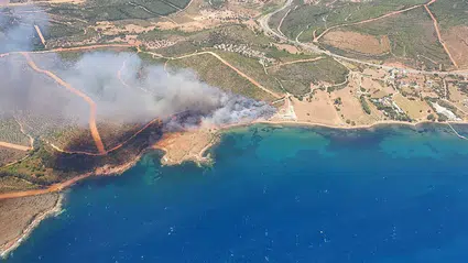 İzmir Seferihisar’da orman yangını: Havadan ve karadan müdahale sürüyor