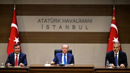 Erdoğan, ABD ziyareti öncesi Atatürk Havalimanı’nda basın toplantısı düzenledi