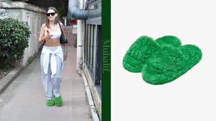 Serenay Sarıkaya’nın yaklaşık 37 bin TL’lik yeşil tüylü terlikleri bakın hangi markanın çıktı?