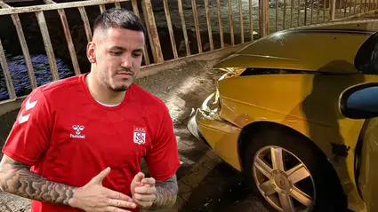 Sivasspor’un golcüsü Rey Manaj trafik kazası geçirdi