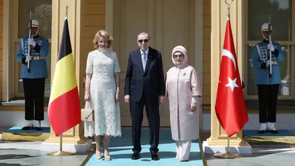 Cumhurbaşkanı Erdoğan, Kraliçe Mathilde ile Vahdettin Köşkü'nde görüştü