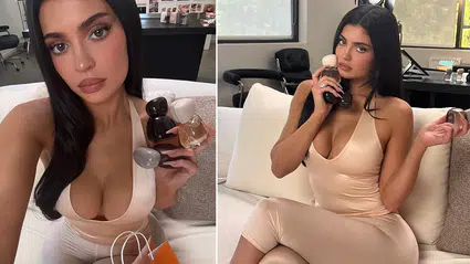 Kylie Jenner transparan beyaz elbisesiyle yeni pozlarını paylaştı