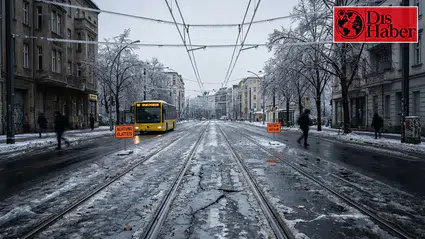 Berlin buz kesti: Tramvaylar durdu, metro hatları felç oldu