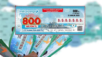 Milli piyango yılbaşı çekilişinde 800 milyon TL sahibini buldu