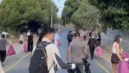 Balıkesir’de yangın sonrası çevre temizliği yapıldı
