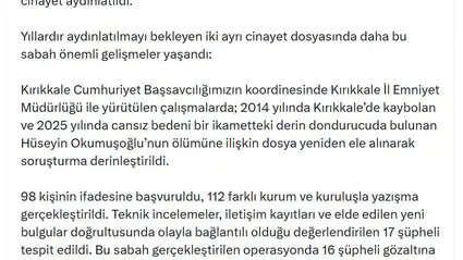 Faili meçhul dosyalarda sonuç: 4 ayda 35 cinayet aydınlatıldı