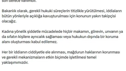 Göktaş’tan Edirne’deki taciz iddiası için hukuki süreç vurgusu