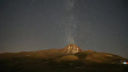 Perseid yağmuru Erciyes'in zirvesinden izlendi