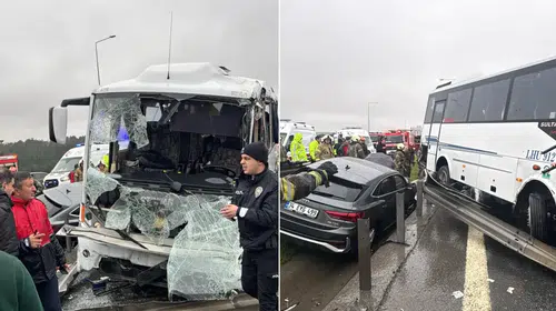 Kuzey Marmara Otoyolu'nda kahreden kaza: Bir polis şehit, 16 yaralı