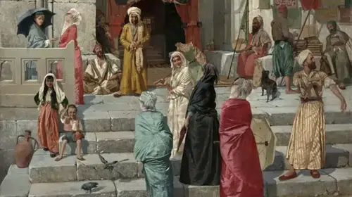 Türk resim sanatının zirvesi, Osman Hamdi Bey’in 'Cami Kapısında' eseri 131 yıl sonra Londra’da müzayedeye çıkıyor