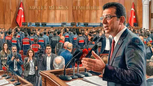 Ekrem İmamoğlu, mahkeme heyetinin kabulü ile söz aldı ve kısıtlamalara tepki gösterdi