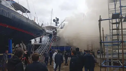 Sadri Şener’in lüks yatında korkutan yangın