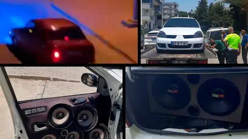 Yüksek sesle müzik açan iki sürücüye 246 bin lira ceza