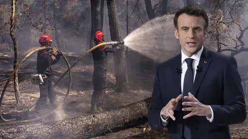 Fransa'da tarihi orman yangını: Macron'dan İkinci Dünya Savaşı vurgusu