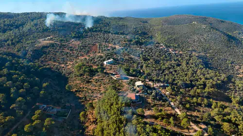 Antalya Kaş'ta orman yangını paniği: Ekipler Patara için seferber oldu