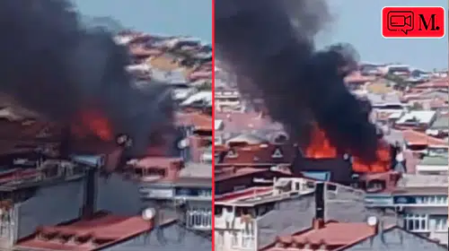 Gaziosmanpaşa'da yangın: 4 katlı binadan apartmana sıçrayan alevler ekipleri harekete geçirdi