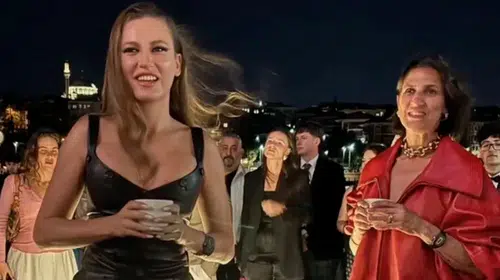 Kız Kulesi'nde Serenay Sarıkaya rüzgarı: Global marka elçisi olarak ilk kez sahneye çıktı